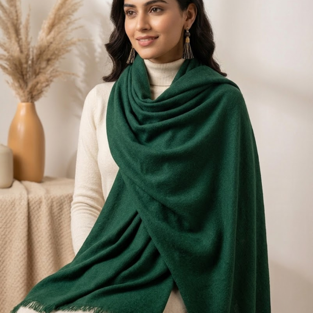 Dark Green Shaded Stole