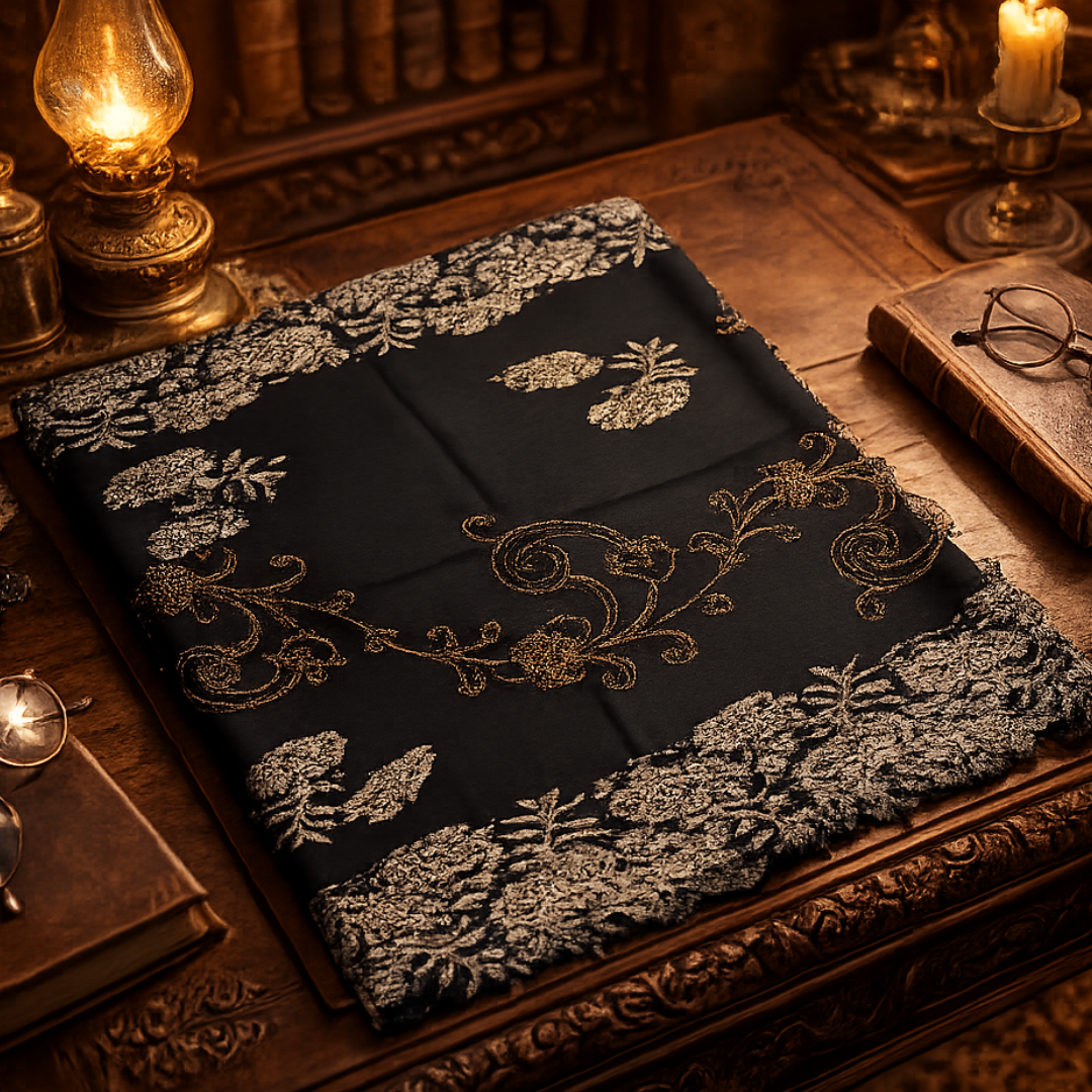 Black Lace/Gold/ Swarovsky Stole