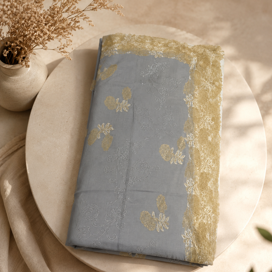 GREY-GOLD LACE STOLE