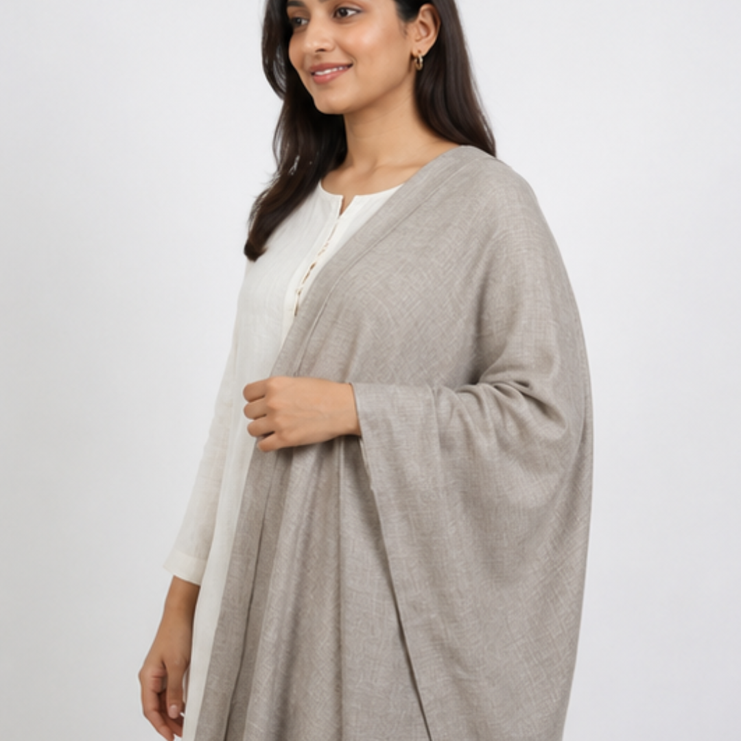 Pure hand woven Kashmiri pashmina toosh colour