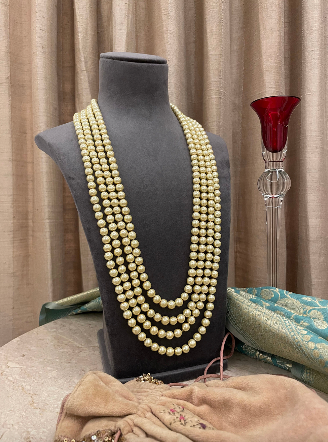 Layered Pearls Groom Mala