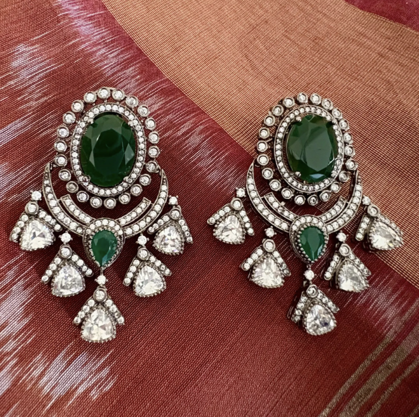 Green Victorian Quartz Choker Jewellery Set