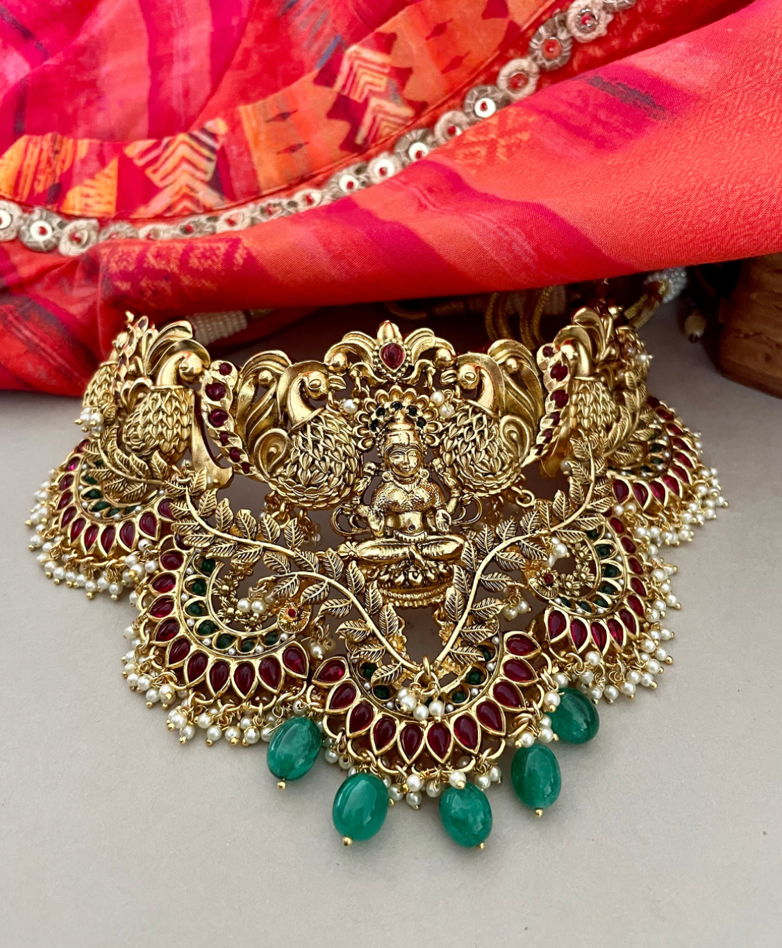 Red and Green Temple Jewelry Set