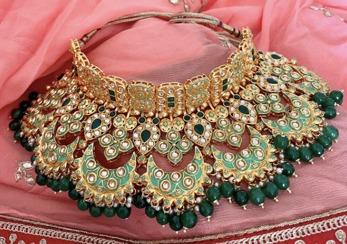 Green Kundan Full Bridal Set