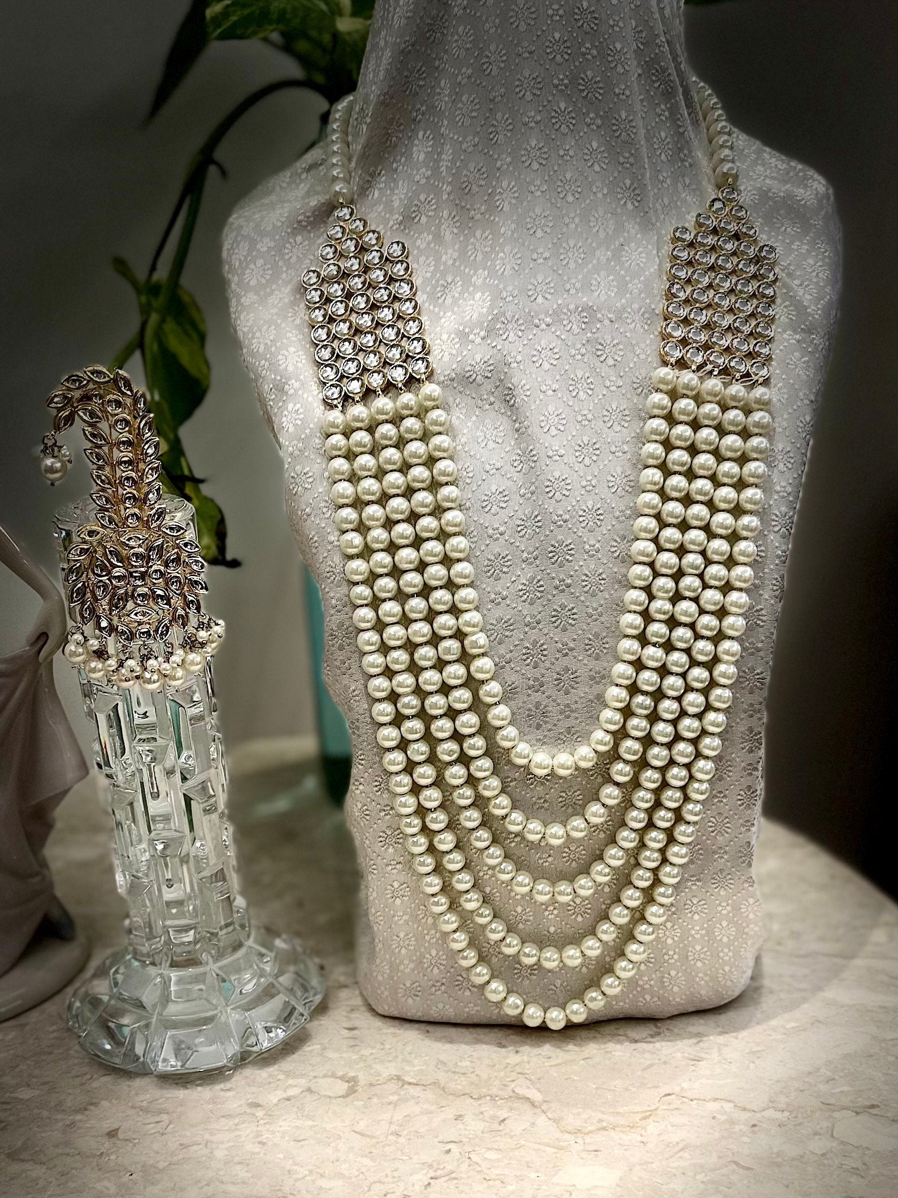 Kundan Groom Mala and Kalgi Set