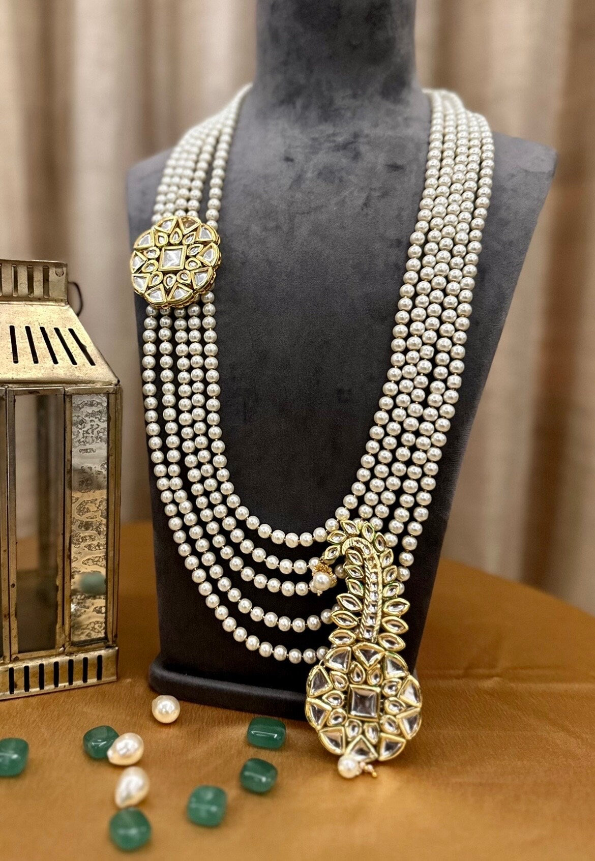 Kundan Groom Mala and Kalgi Set