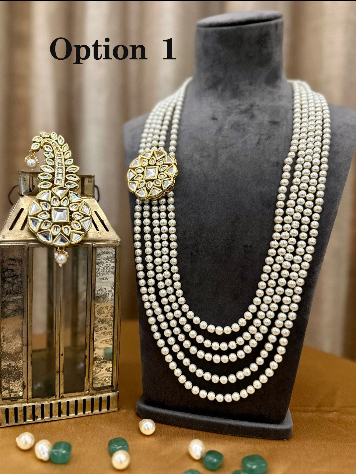 Kundan Groom Mala and Kalgi Set