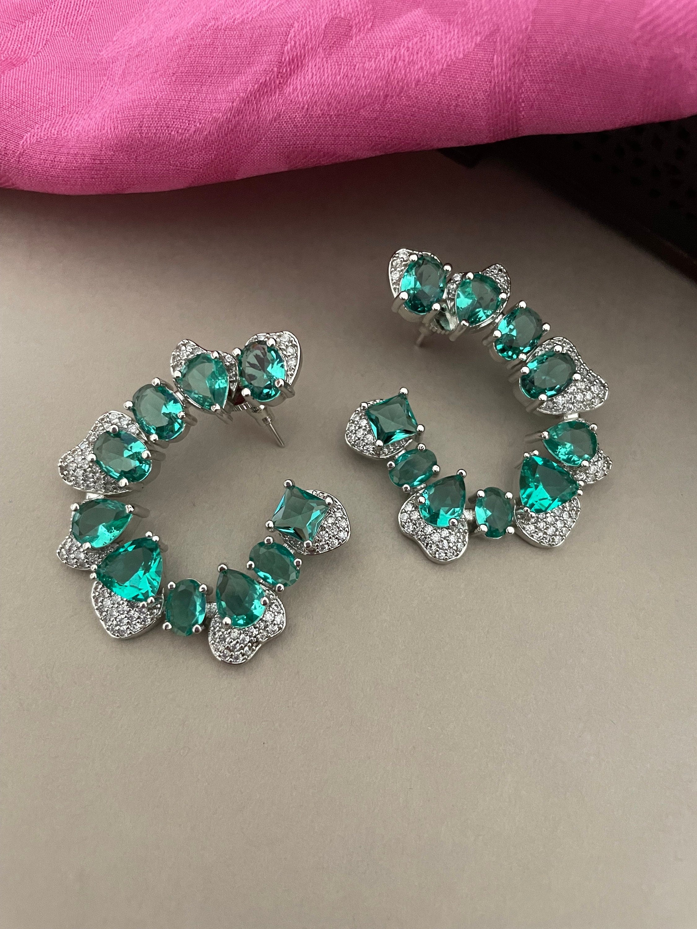 Purple Faux Diamond Studs