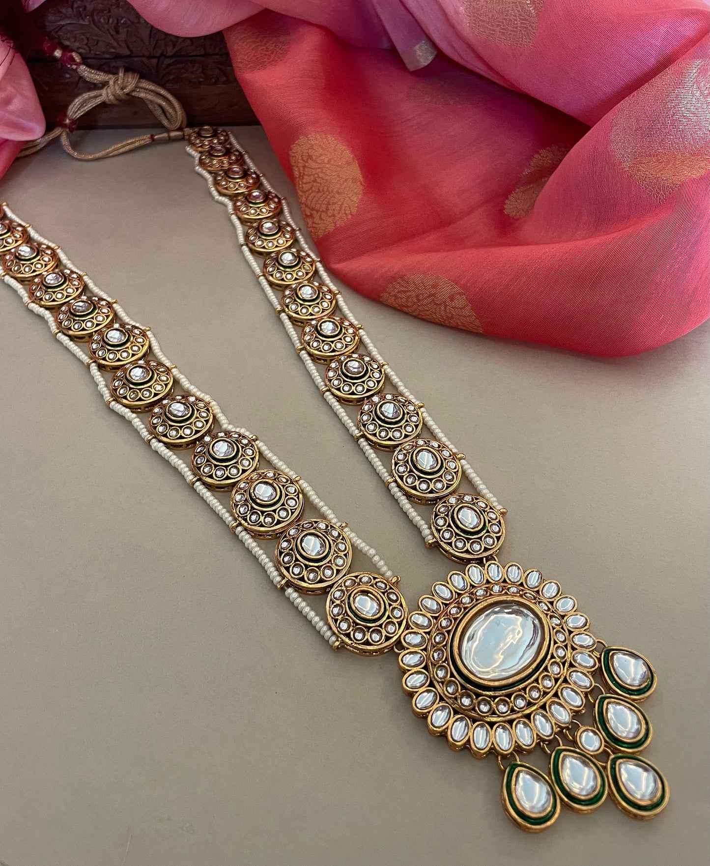 Green Kundan Bridal Necklace Set