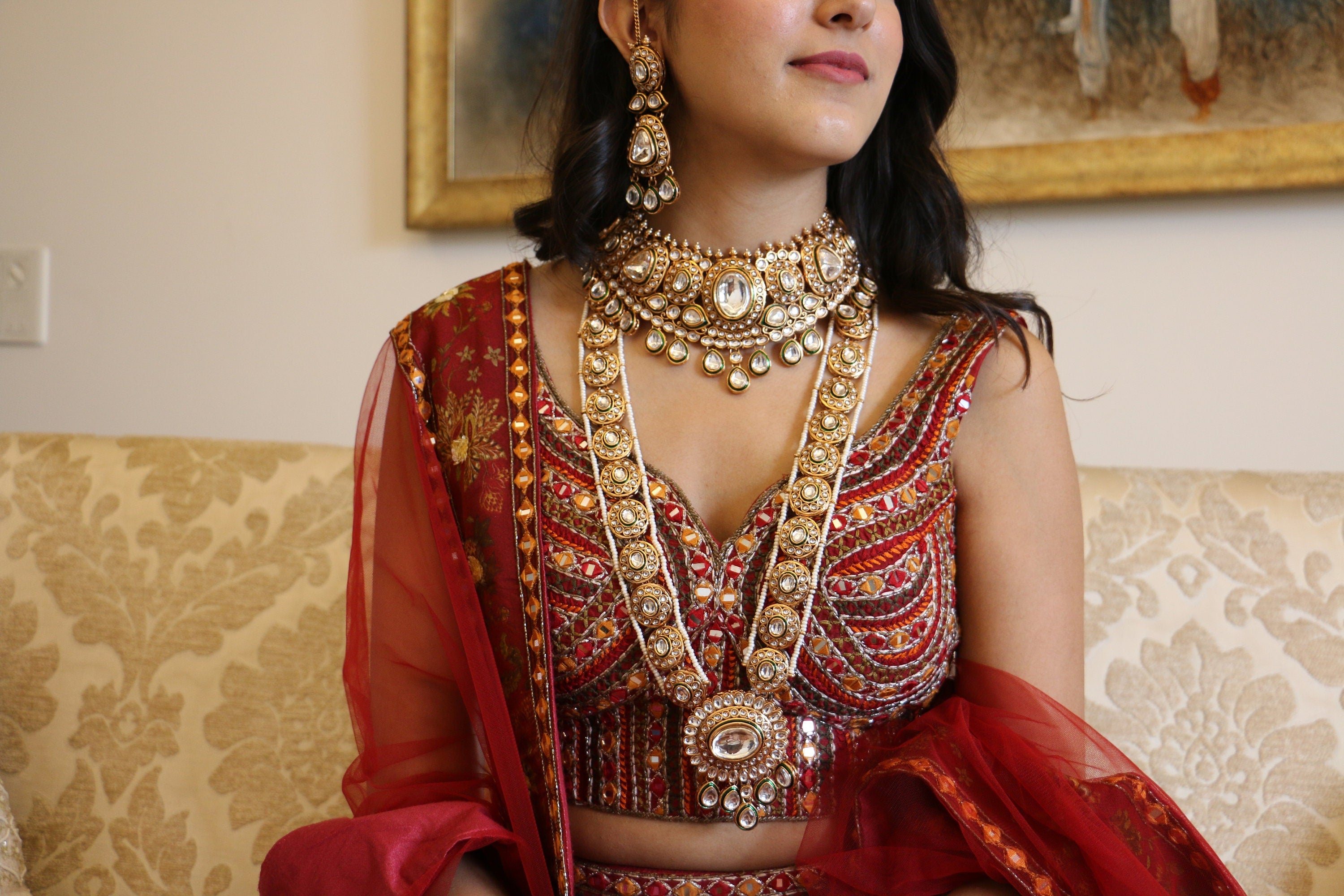 Green Kundan Bridal Necklace Set