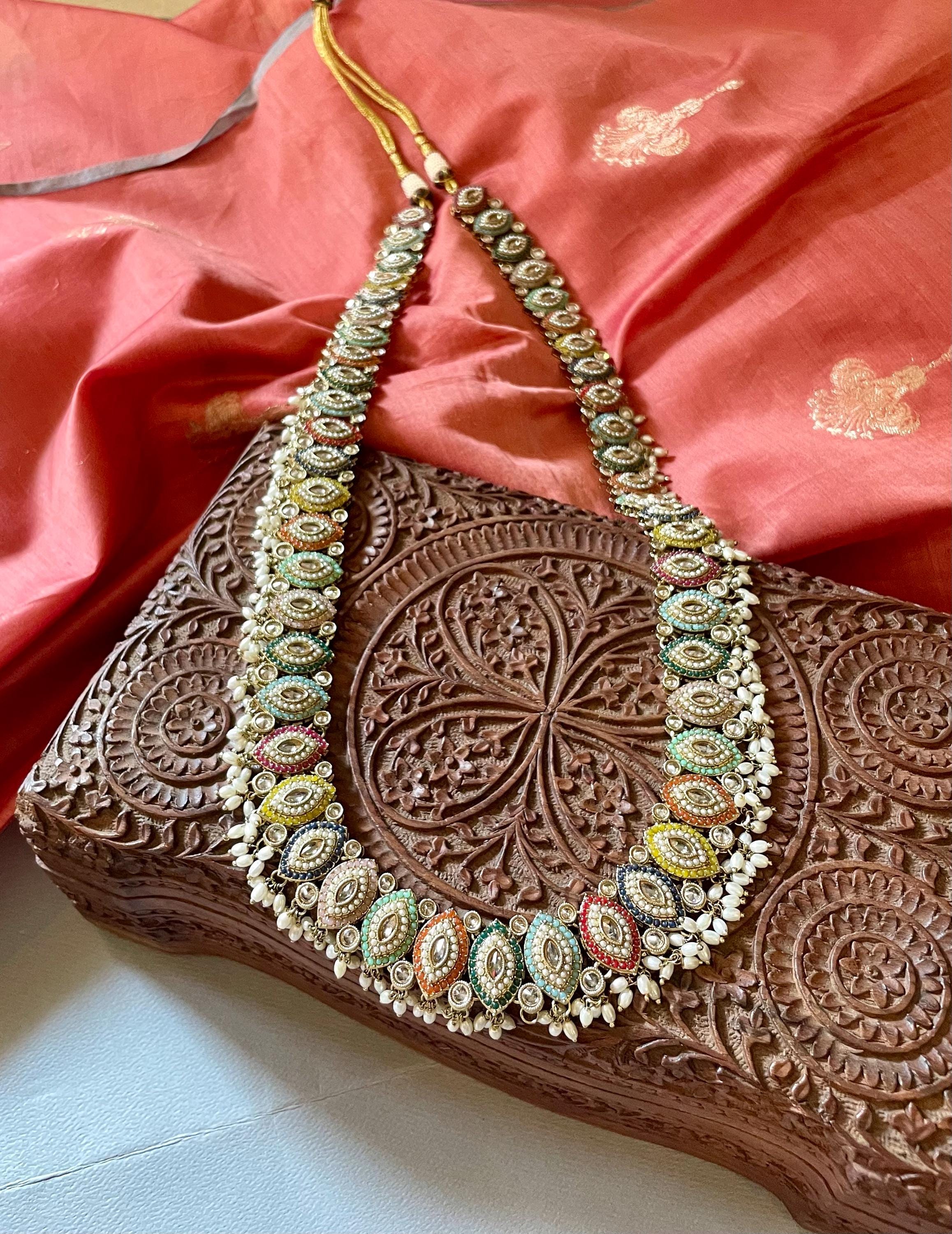 Multicolour Jadau Bridal Set