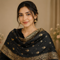 Pure Black Banarsi Dupatta