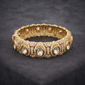 Polki CZ Openable Kada Bangles Set – 2 Pieces