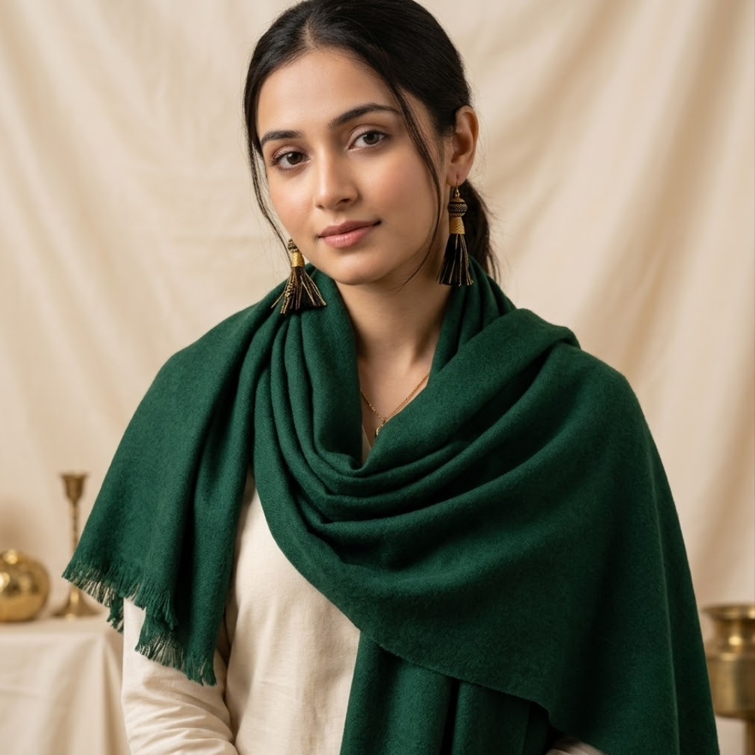 Dark Green Shaded Stole