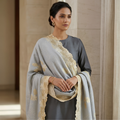 GREY-GOLD LACE STOLE