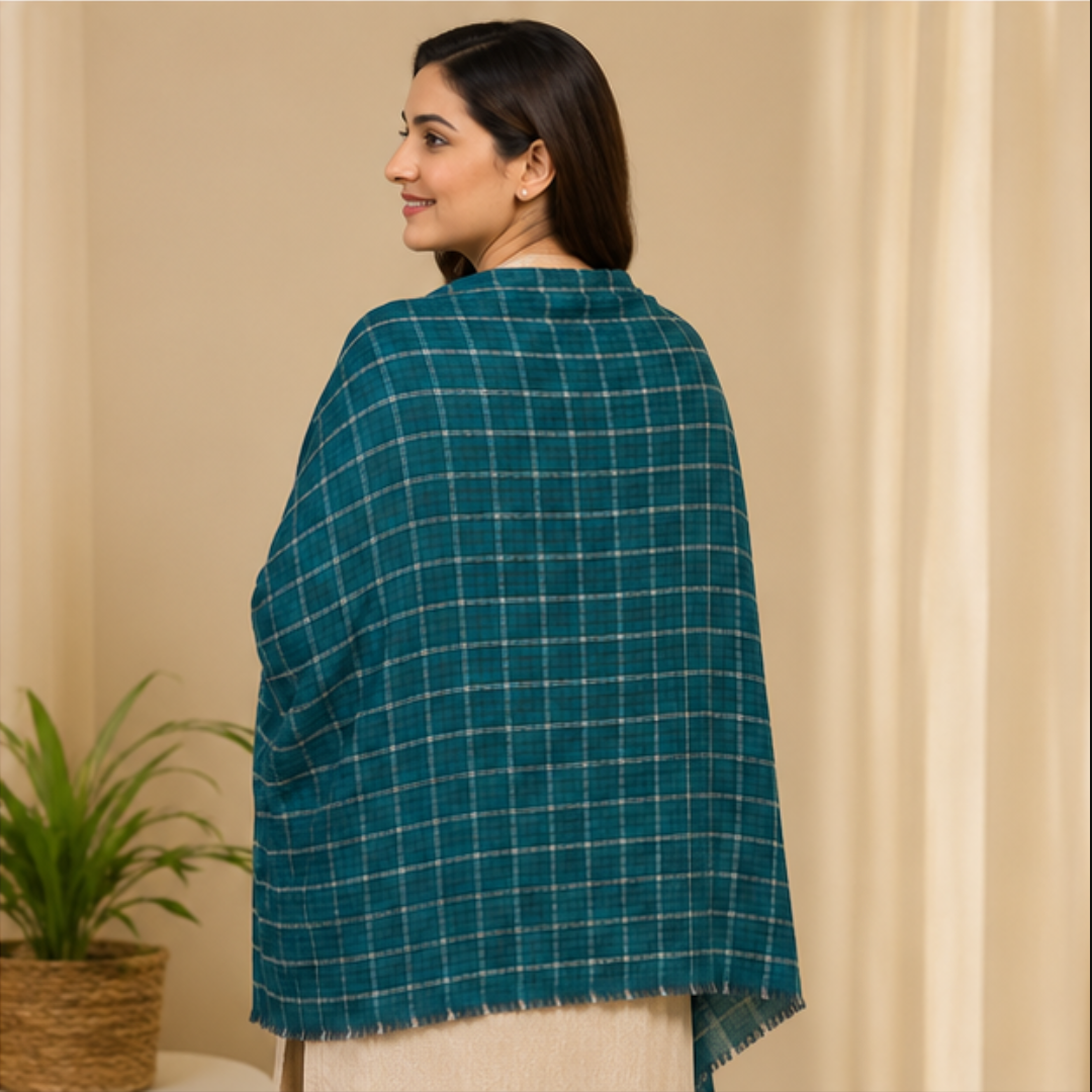 Green Check Stole