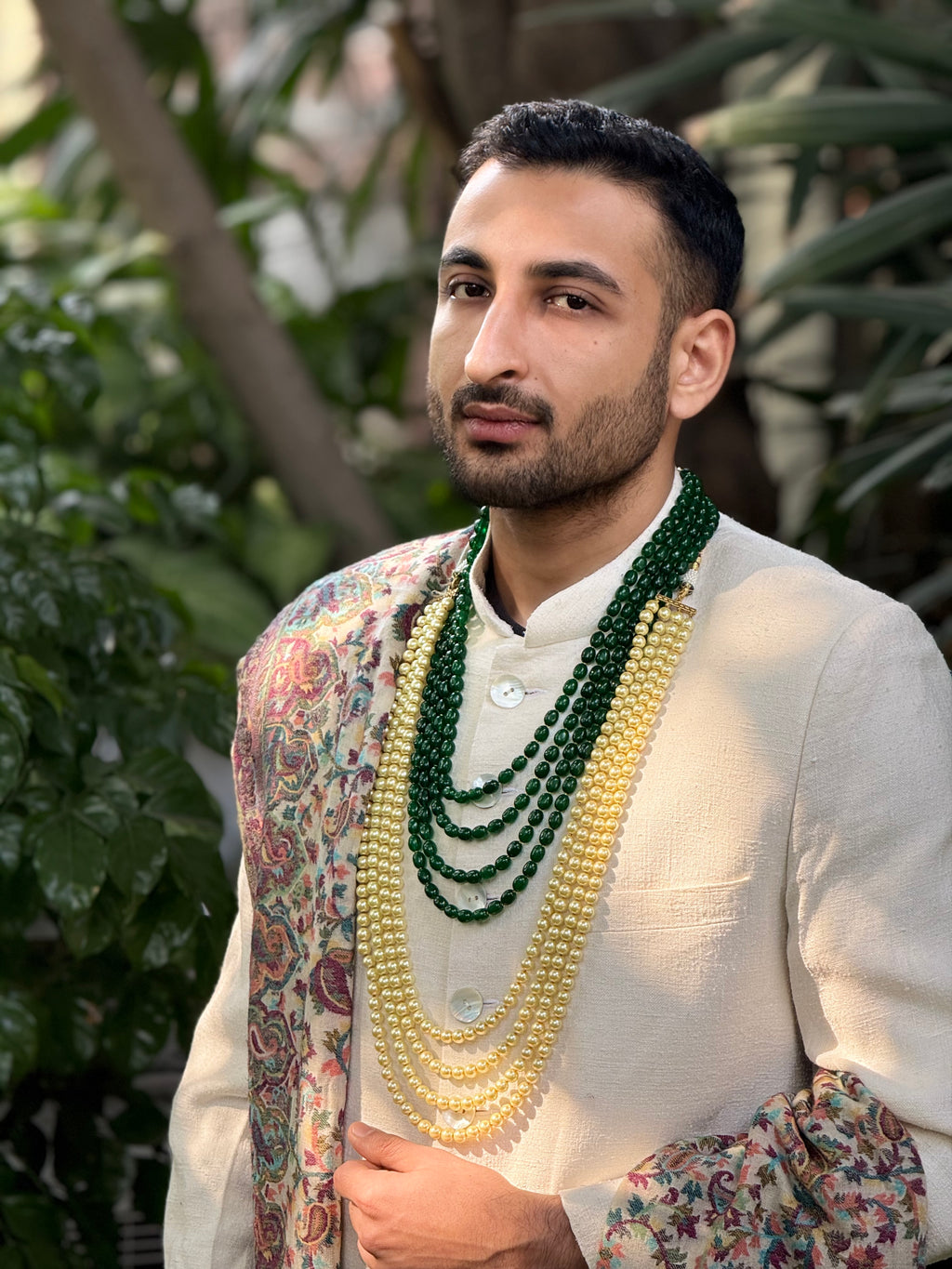 Layered Pearls Groom Mala