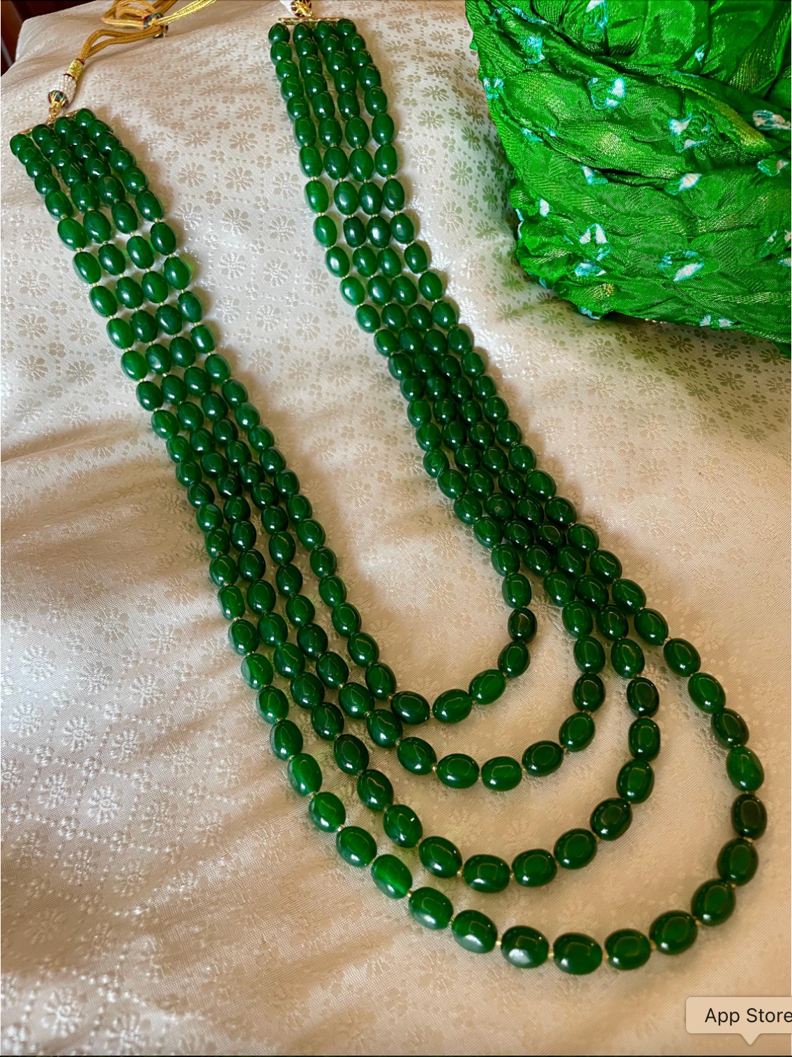 Layered Green Groom Mala