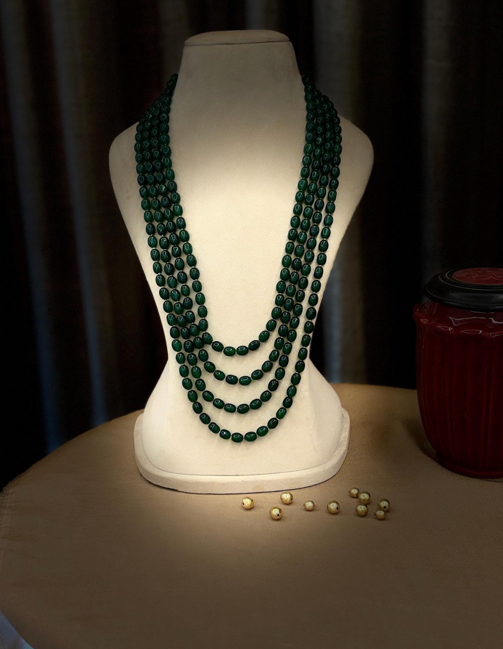 Layered Green Groom Mala