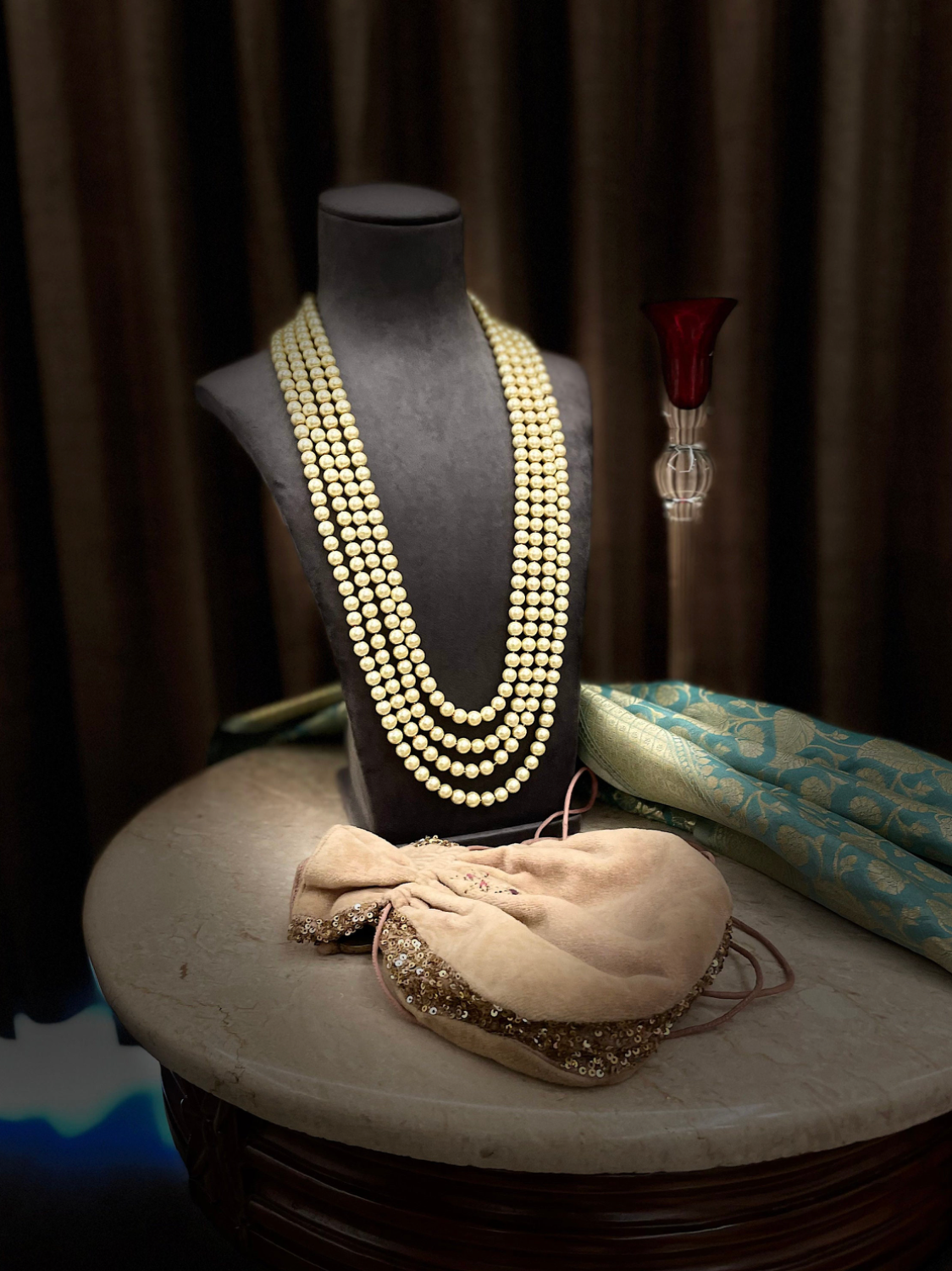 Layered Pearls Groom Mala
