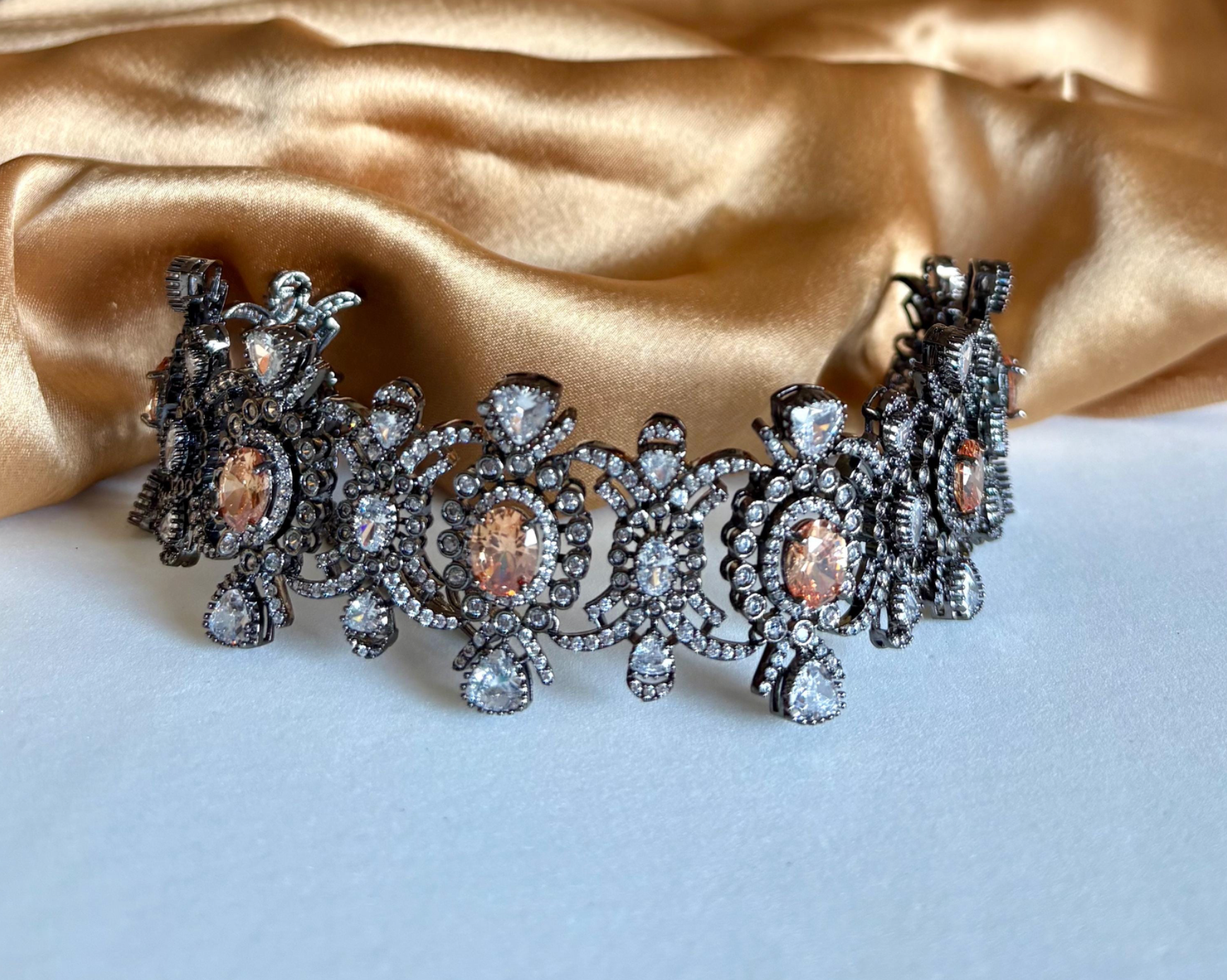 Victorian Quartz Polki Choker Jewellery Set