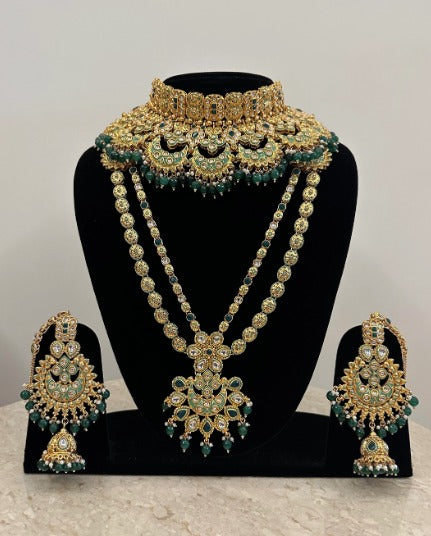 Green Kundan Full Bridal Set