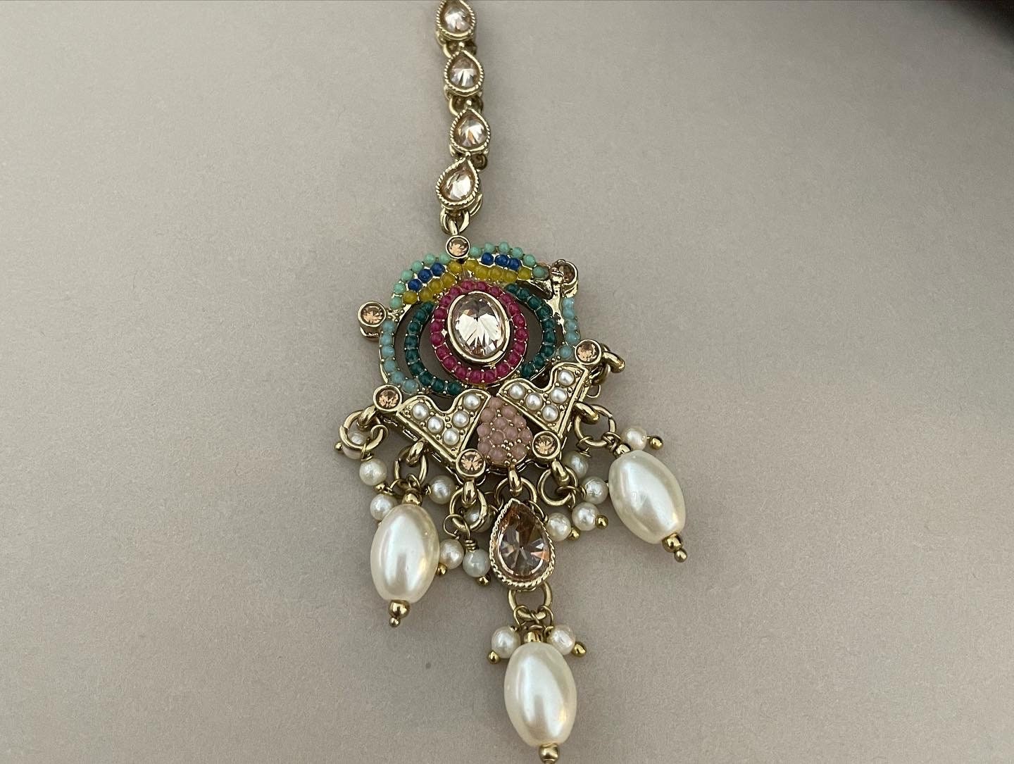 Multicolour Polki Necklace Set