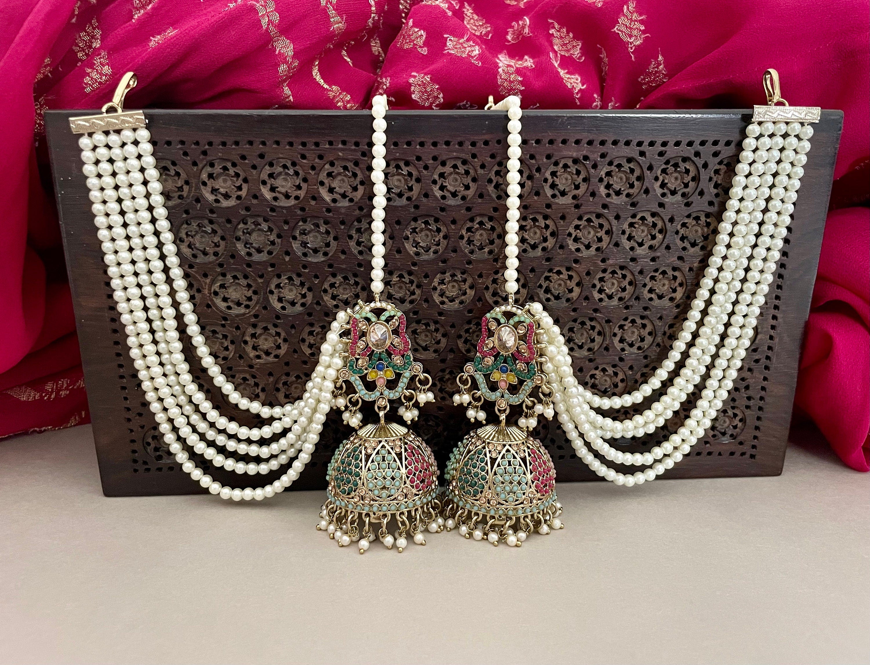 Multicolour Polki Necklace Set