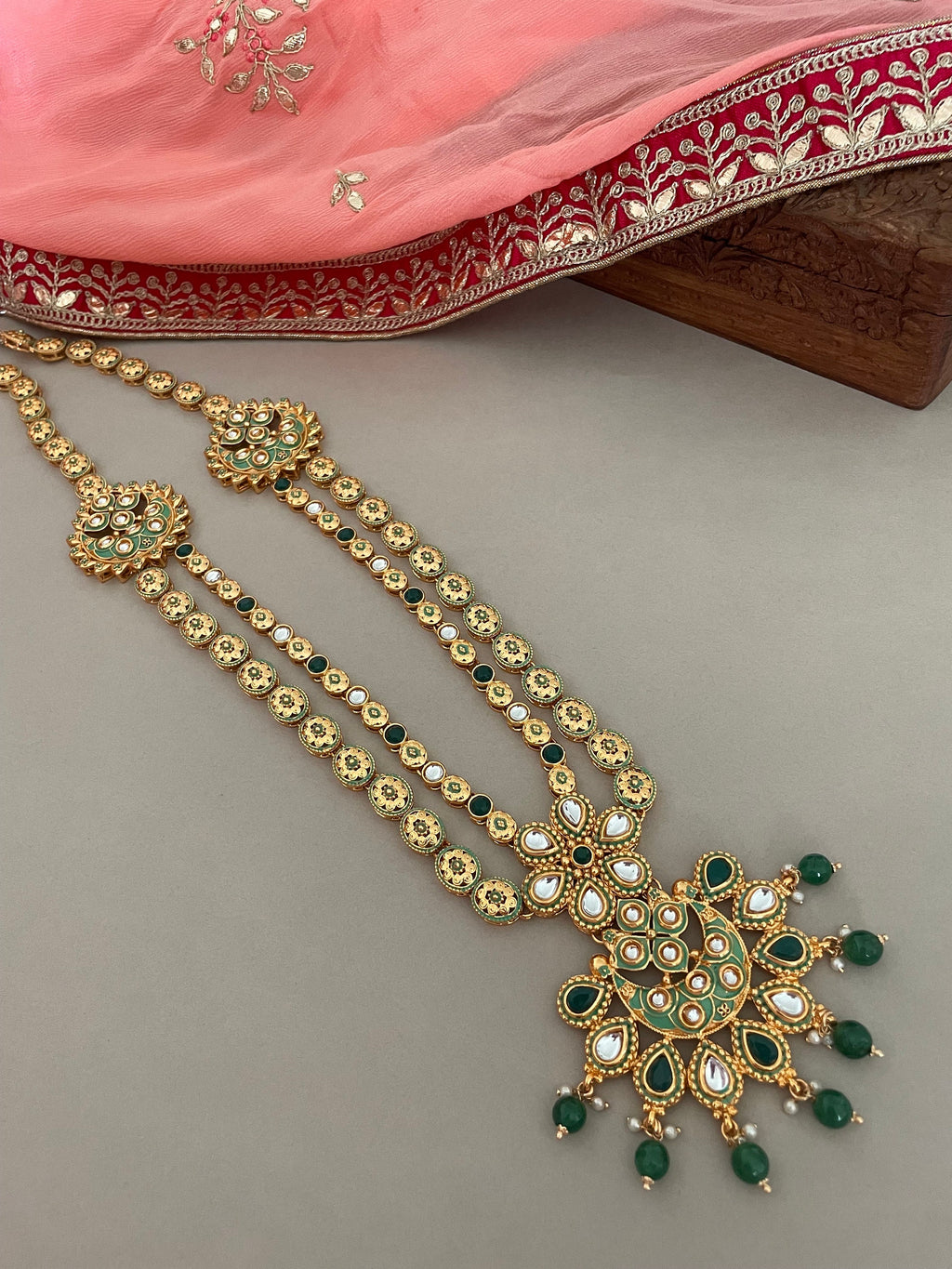 Green Kundan Bridal Necklace Set