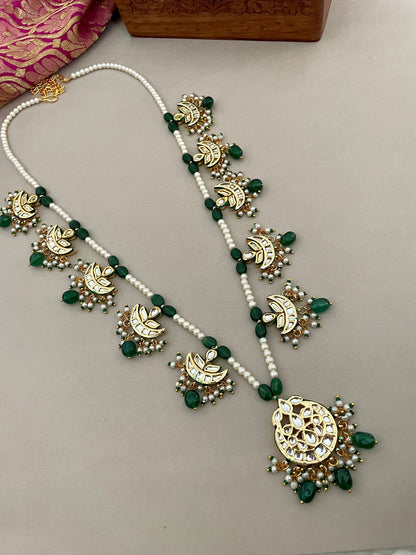 Sabyasachi Inspired/Kundan Bridal Jewelry Set/Full Bridal Set/Emerald Green Bridal Set/Indian Jewelry/Bollywood Jewelry/Wedding Set