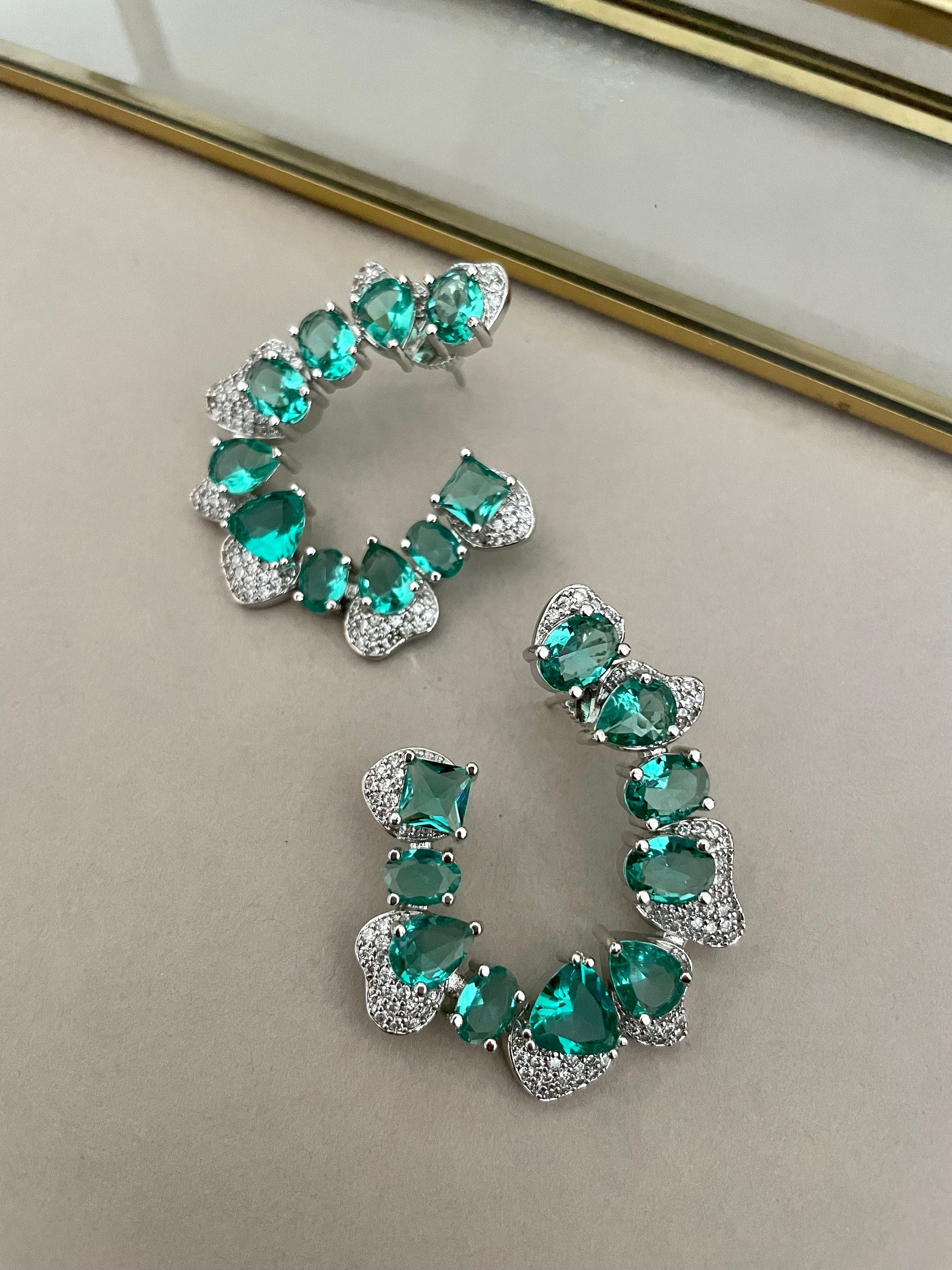 Purple Faux Diamond Studs