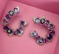 Purple Faux Diamond Studs