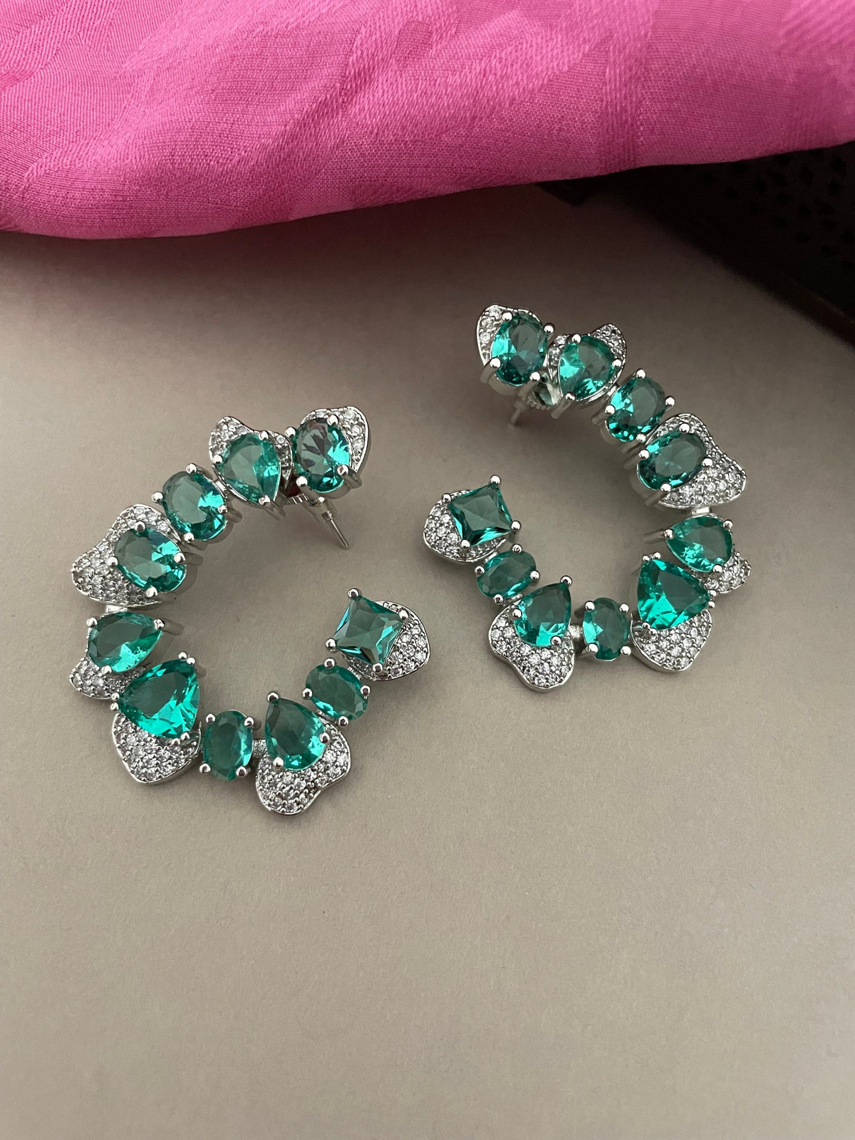 Purple Faux Diamond Studs