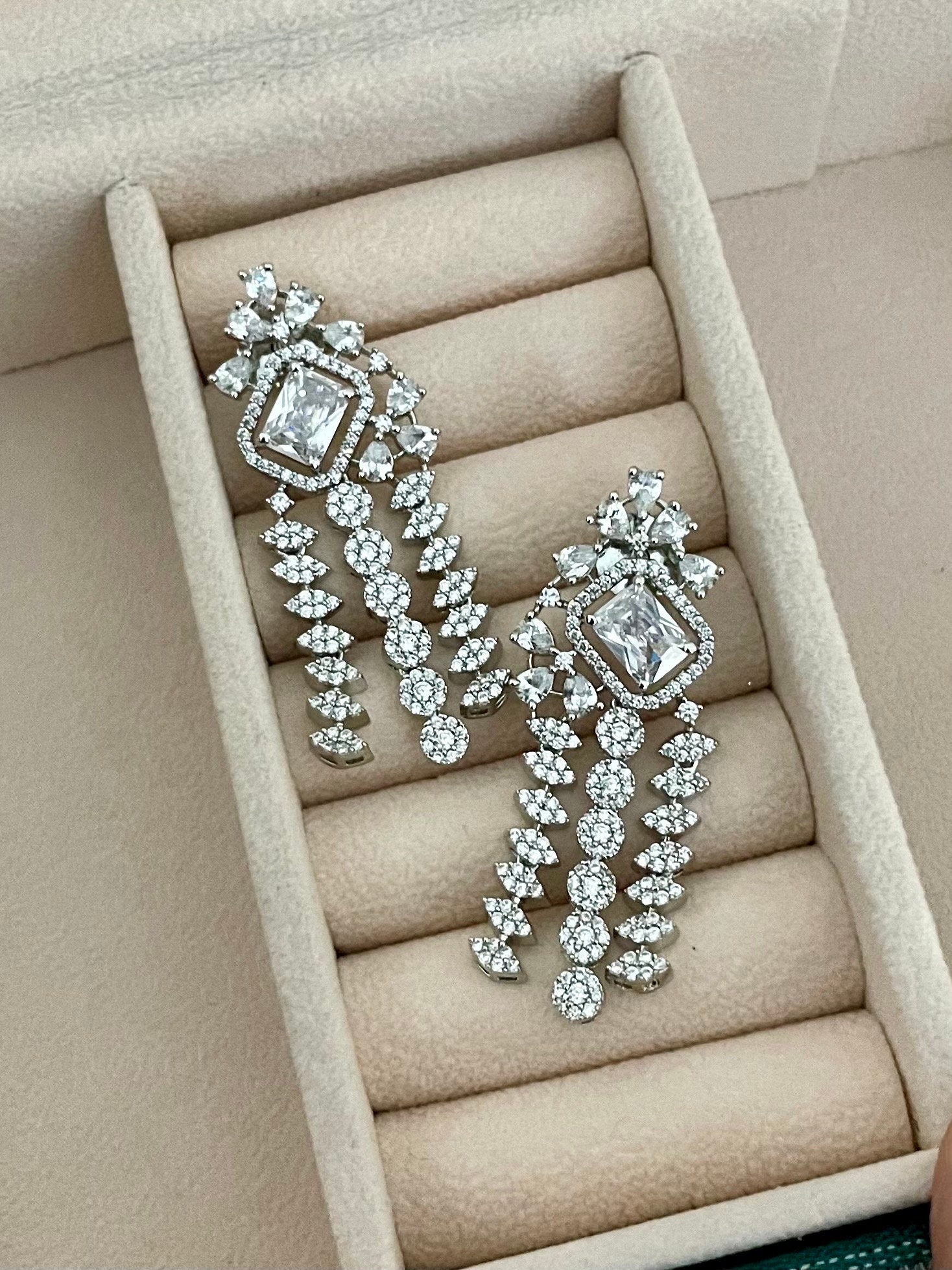 Faux Diamond Necklace Set