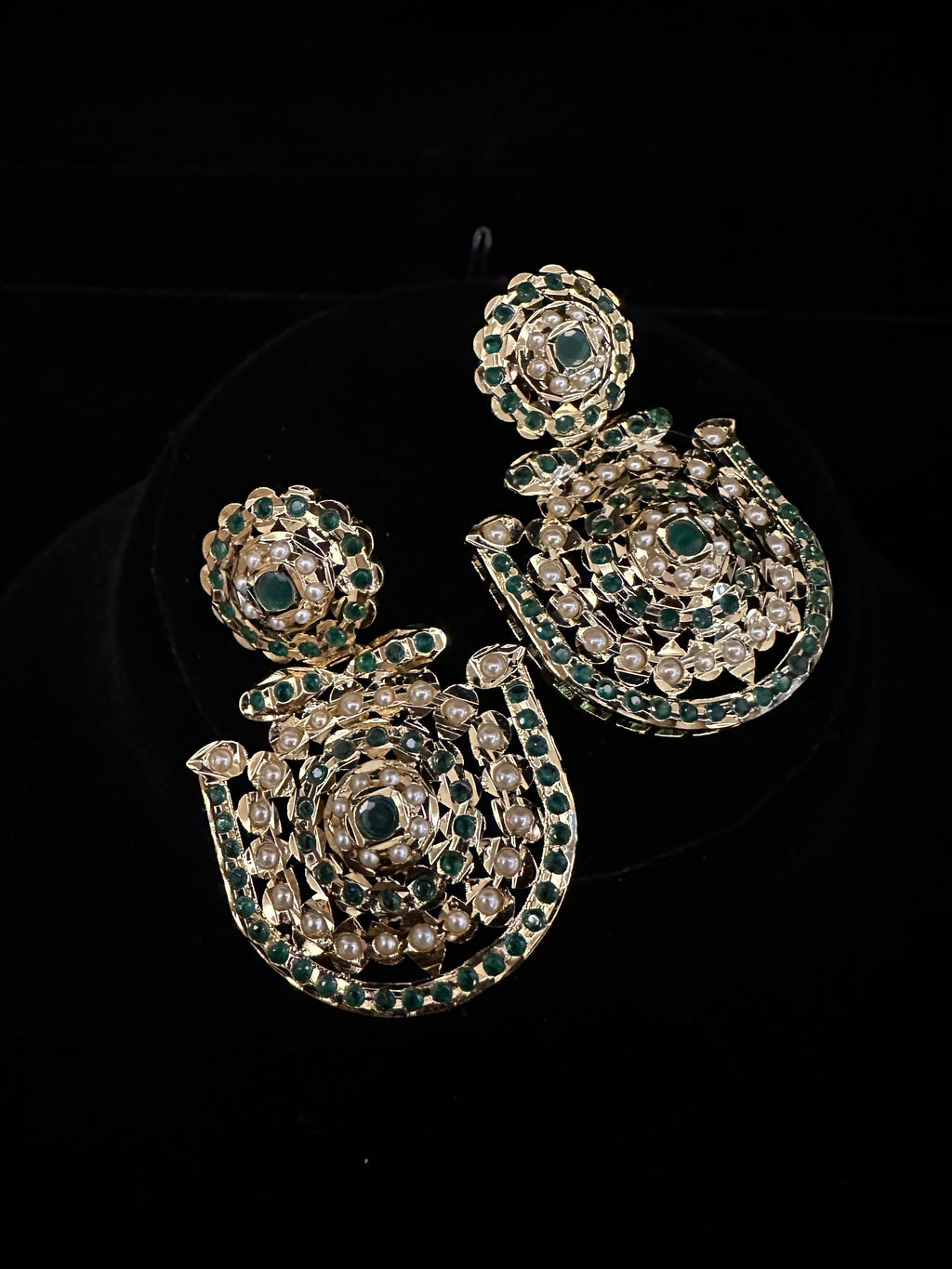Green Jadau Choker Necklace Set