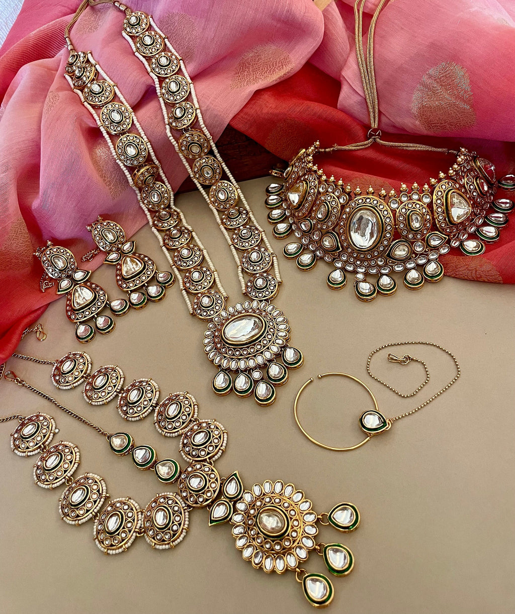 Green Kundan Bridal Necklace Set