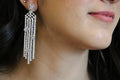 Long Faux Diamond Earrings