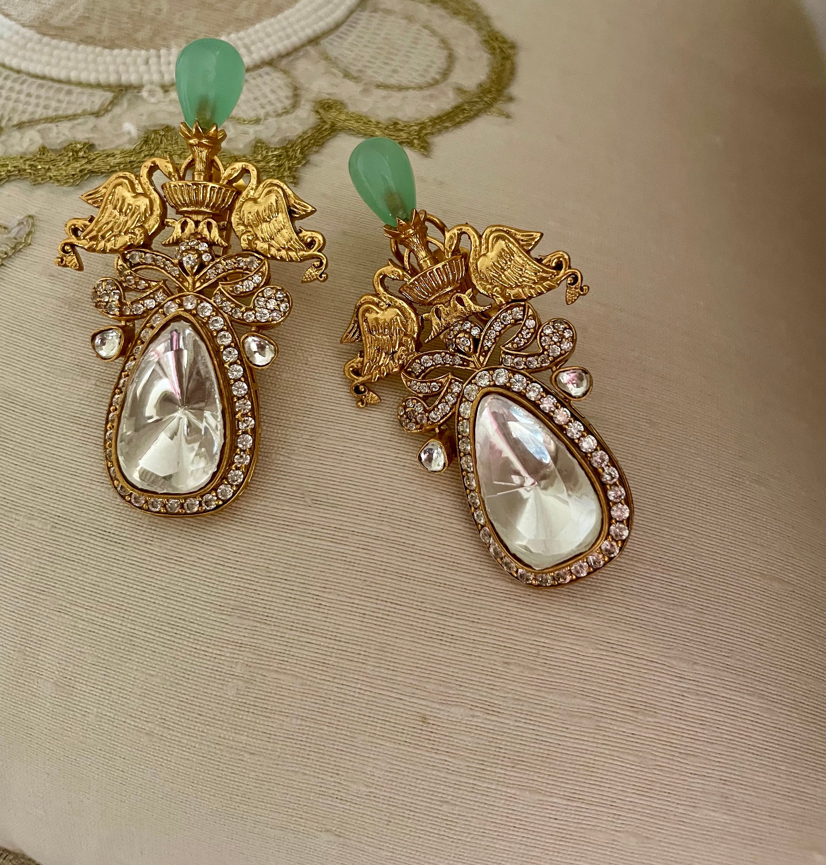 Mintgreen Mossanite Earrings