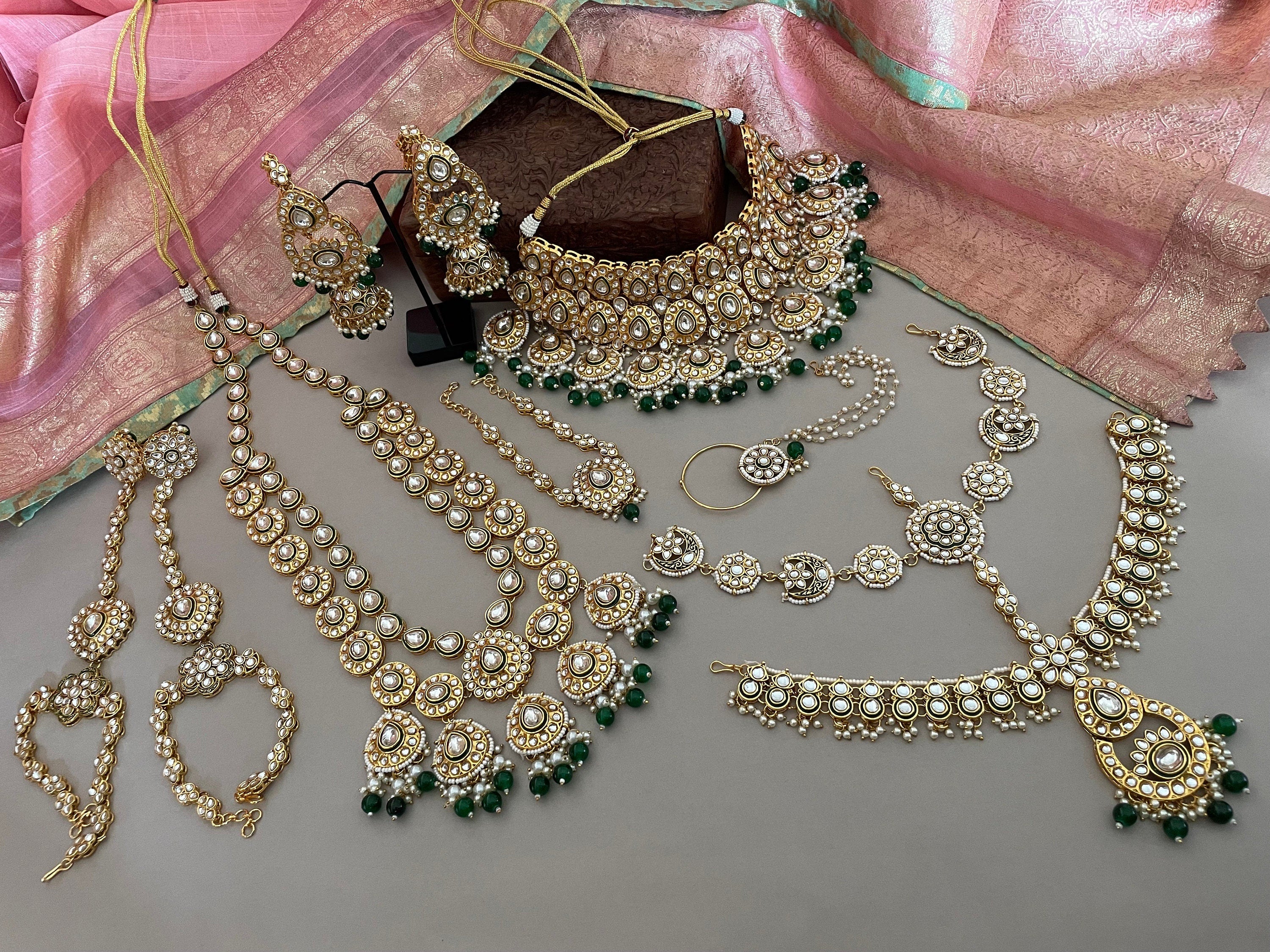 Green Kundan Bridal Necklace Set