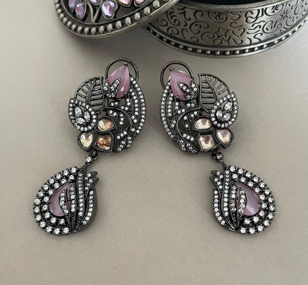 Pink Victorian Earrings