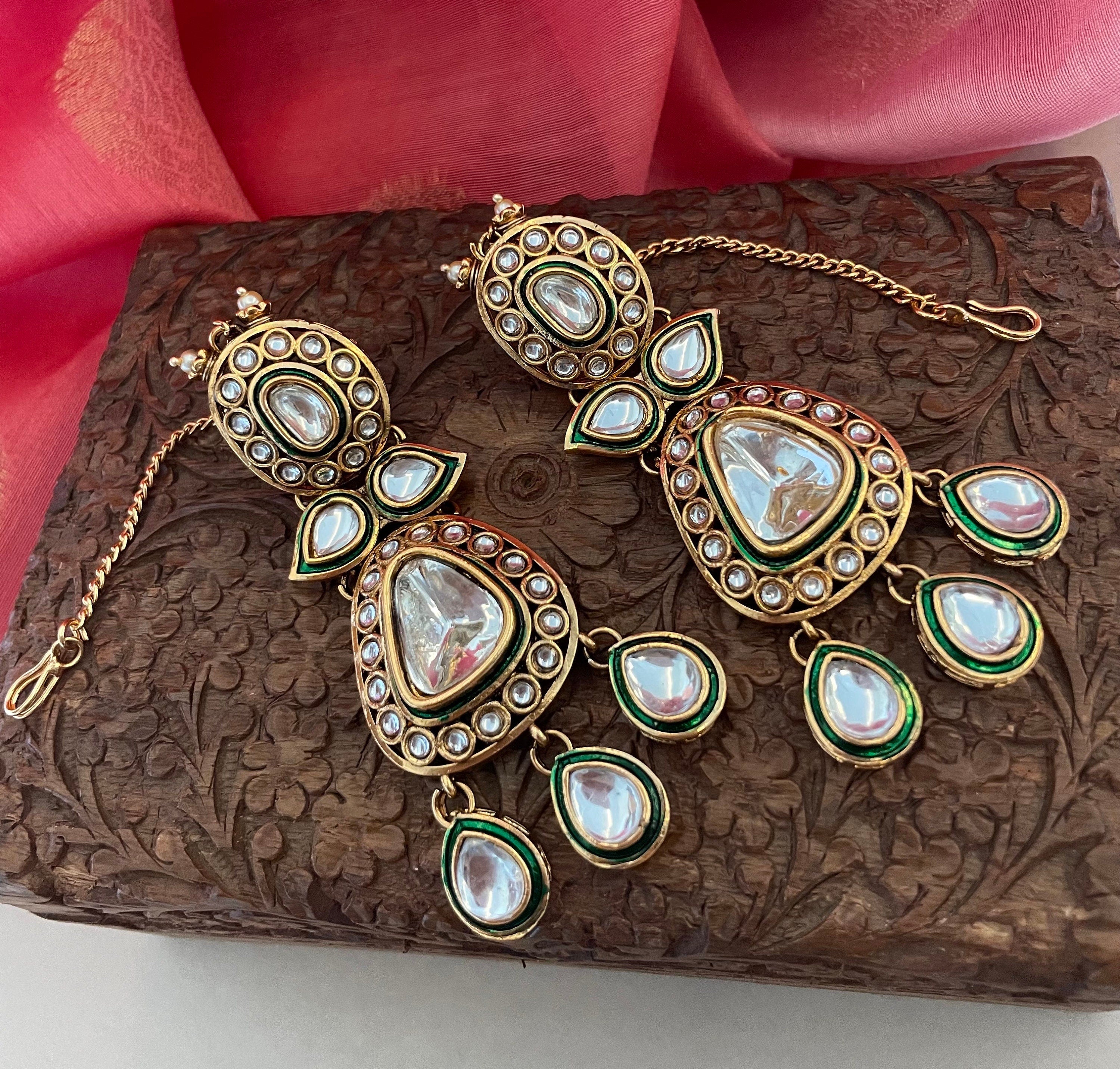 Green Kundan Bridal Necklace Set