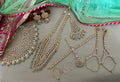 Pink and Mintgreen Kundan Bridal Necklace Set