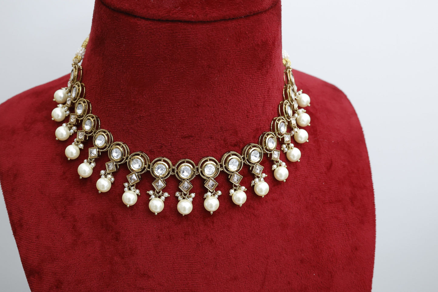 Polki and Kundan Jewelry Set with Tika/Polki Set/Kundan Set/Cocktail Jewelry Set/Polki Tika Set/Indian Jewelry Set/Wedding Set