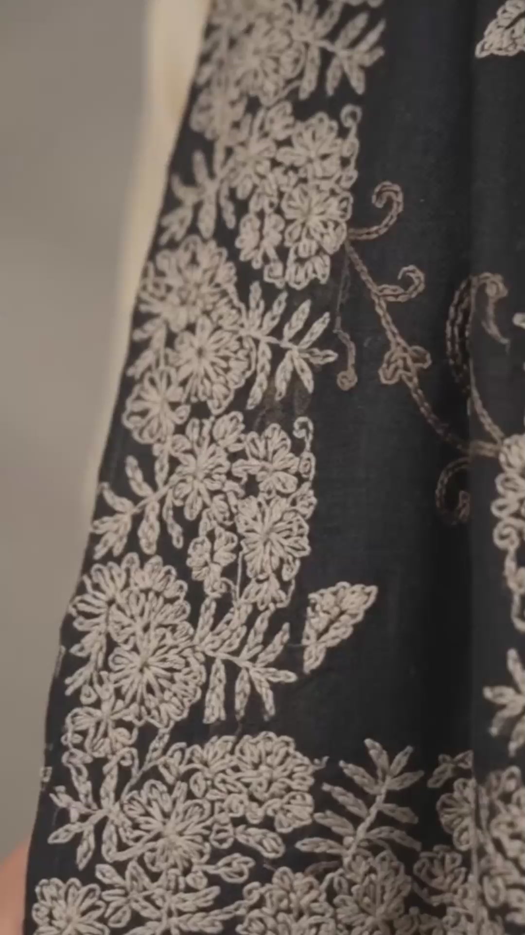 Black Lace/Gold/ Swarovsky Stole