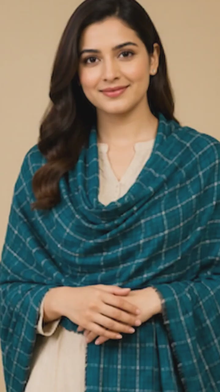 Green Check Stole