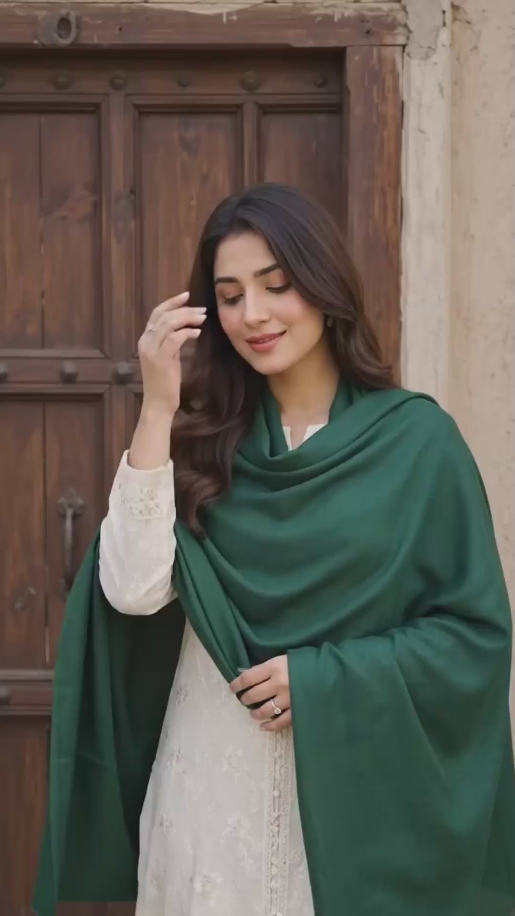 Dark Green Shaded Stole